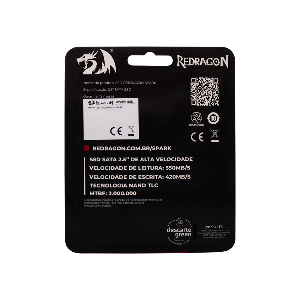 SSD SATA 2.5 REDRAGON SPARK 960GB - Redragon Store