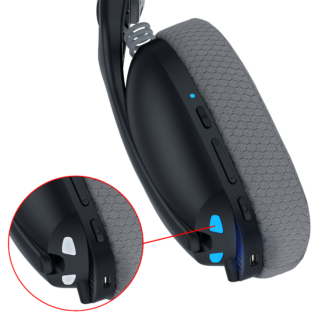 Headset Gamer Redragon Skuld Pro Preto com LED Azul H878BG