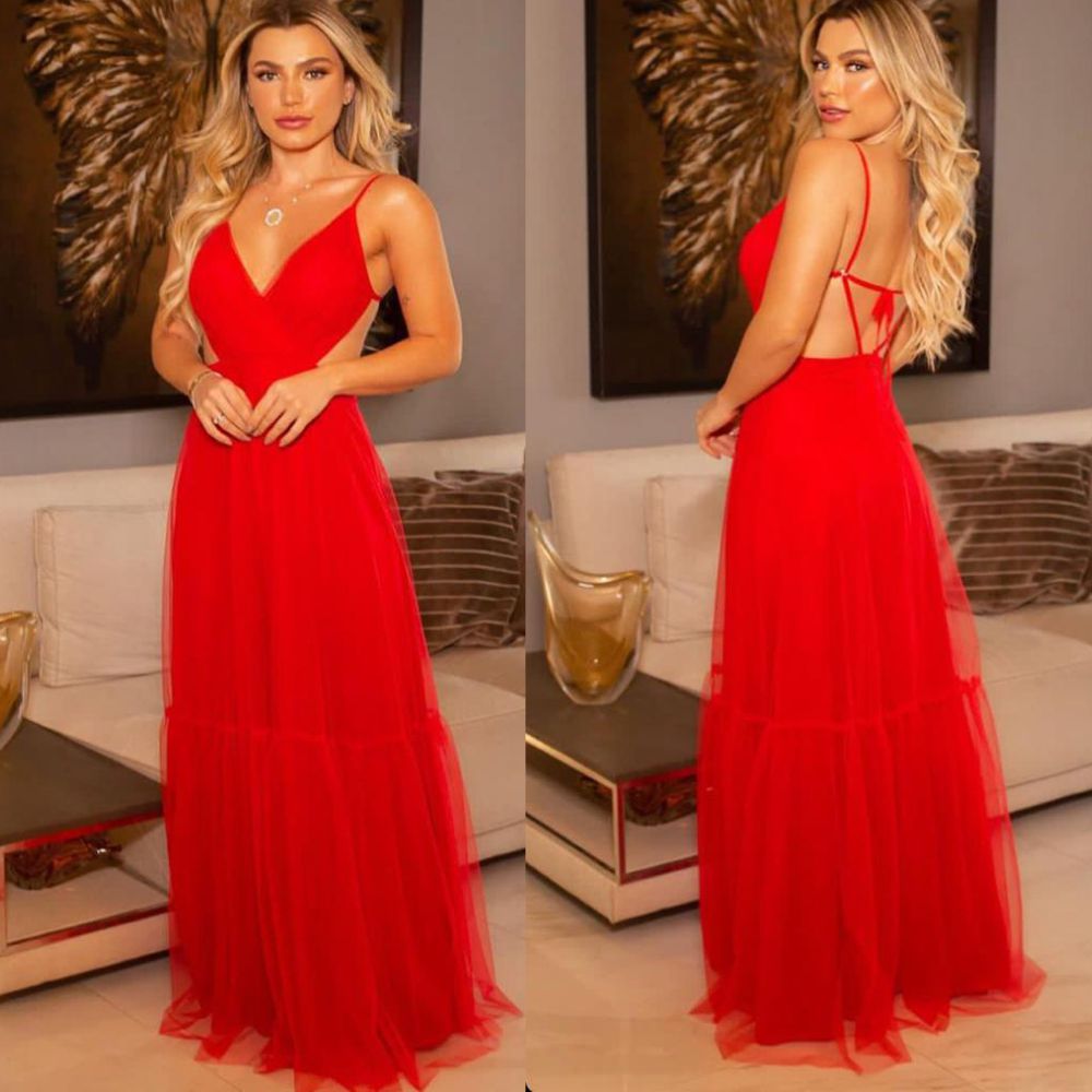 vestido longo costas transpassadas