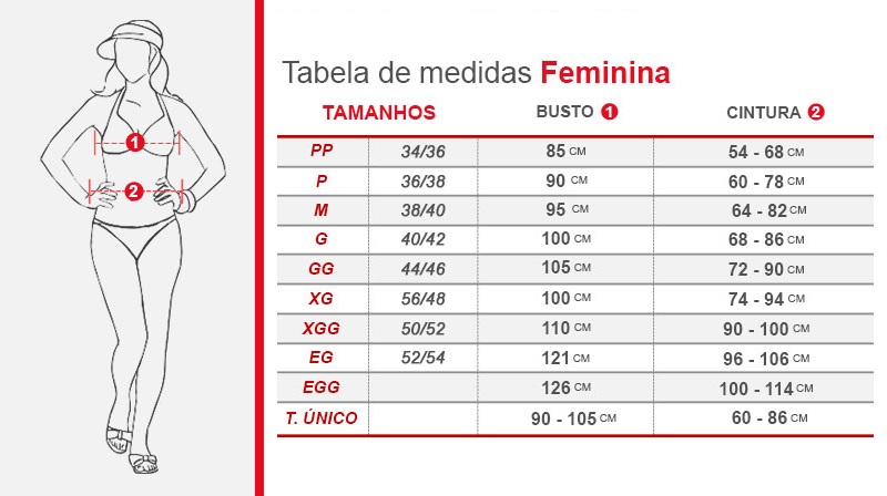 Tabela Medidas Feminina - Juliana Kuhn Boutique