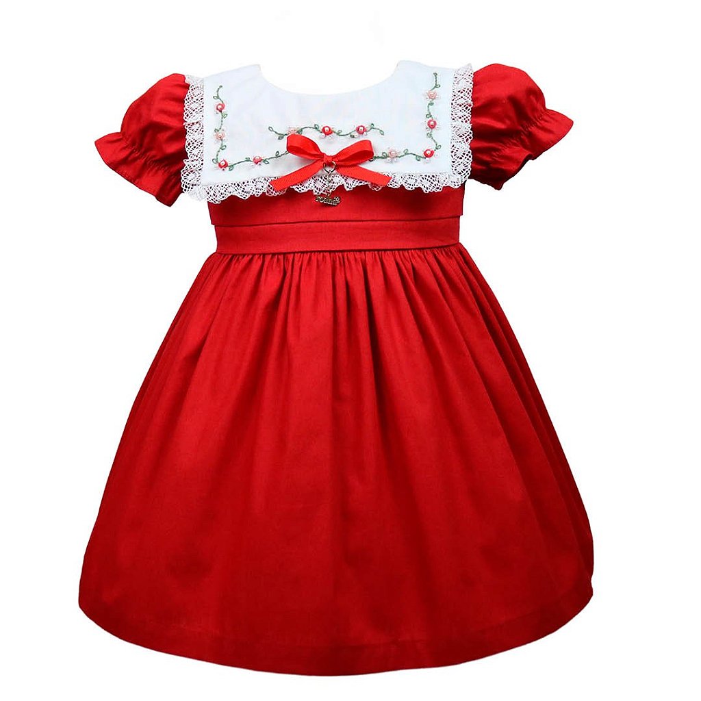 Vestido Menina Natal Vermelho Roana - Vermelho - Ahoara - Loja de Roupa  Infantil para Crianças e Bebês