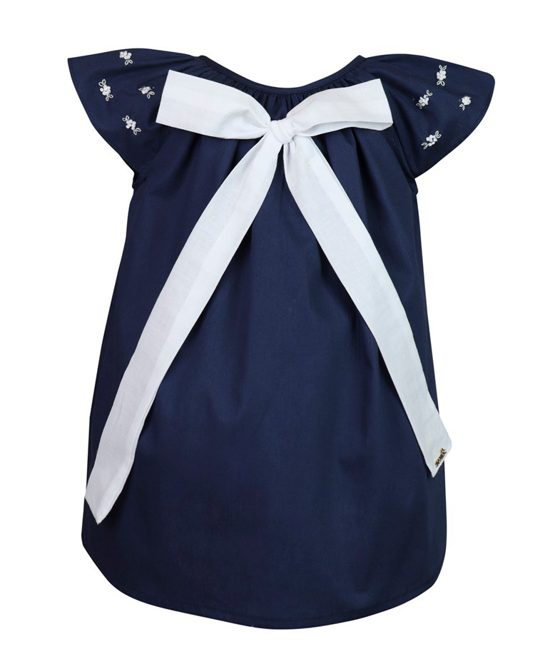 Vestido Menina Zig Zag Marinho Ahoara Loja de Roupa Infantil