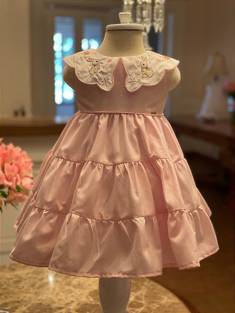 VESTIDO COM LAÇO E CRISTAIS FOFOS MOMI - Fofura Baby Kids - Qualidade e  Ofertas especiais pra Você!