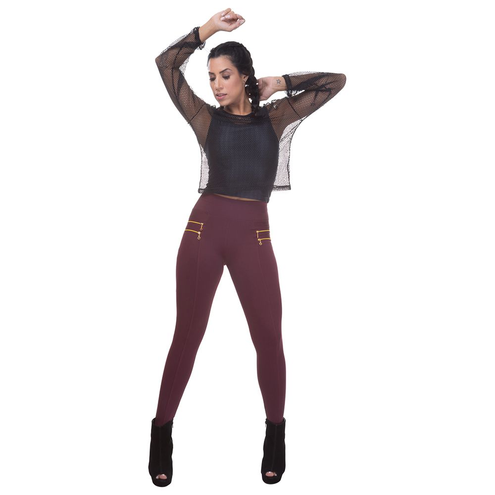 calça montaria marsala