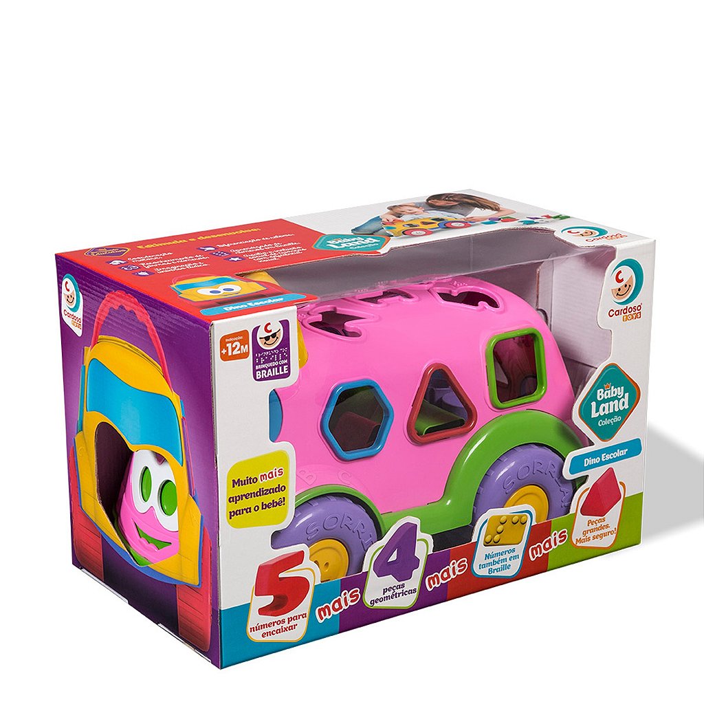 Brinquedo Educativo Bebe Caminhao Didatico Rosa - Super Toys em