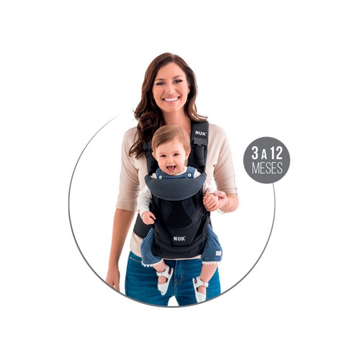 Canguru Supreme Comfort 4 em 1 Preto - NUK - TotalBaby Store