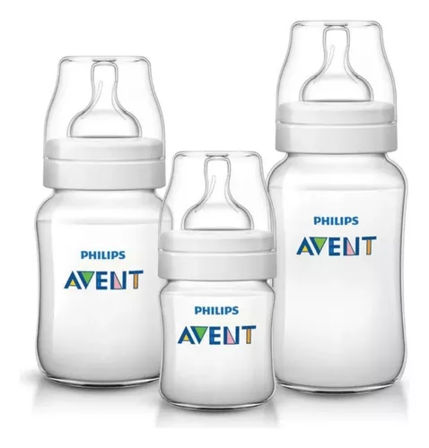 Pack Triplo Mamadeira Anti-Colic 125ml 260ml e 330ml - Avent