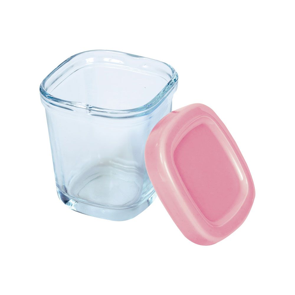 Kit 3 Pote Rosa de Papinha para Congelar Armazenar Comida Bebe