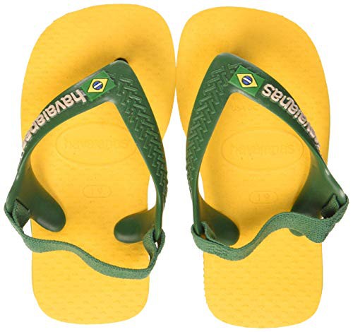 Chinelo Havaianas Baby Brasil Logo Amarelo banana MACROPAMPA