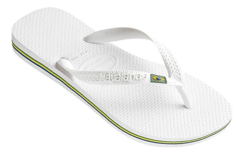 Chinelo Havaianas Brasil - Branco - Frank Chaves Calçados