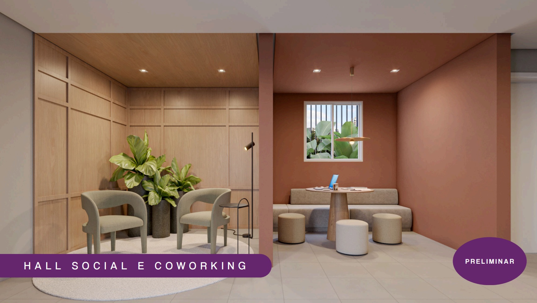 Hall social e coworking Kazzas Santo Amaro
