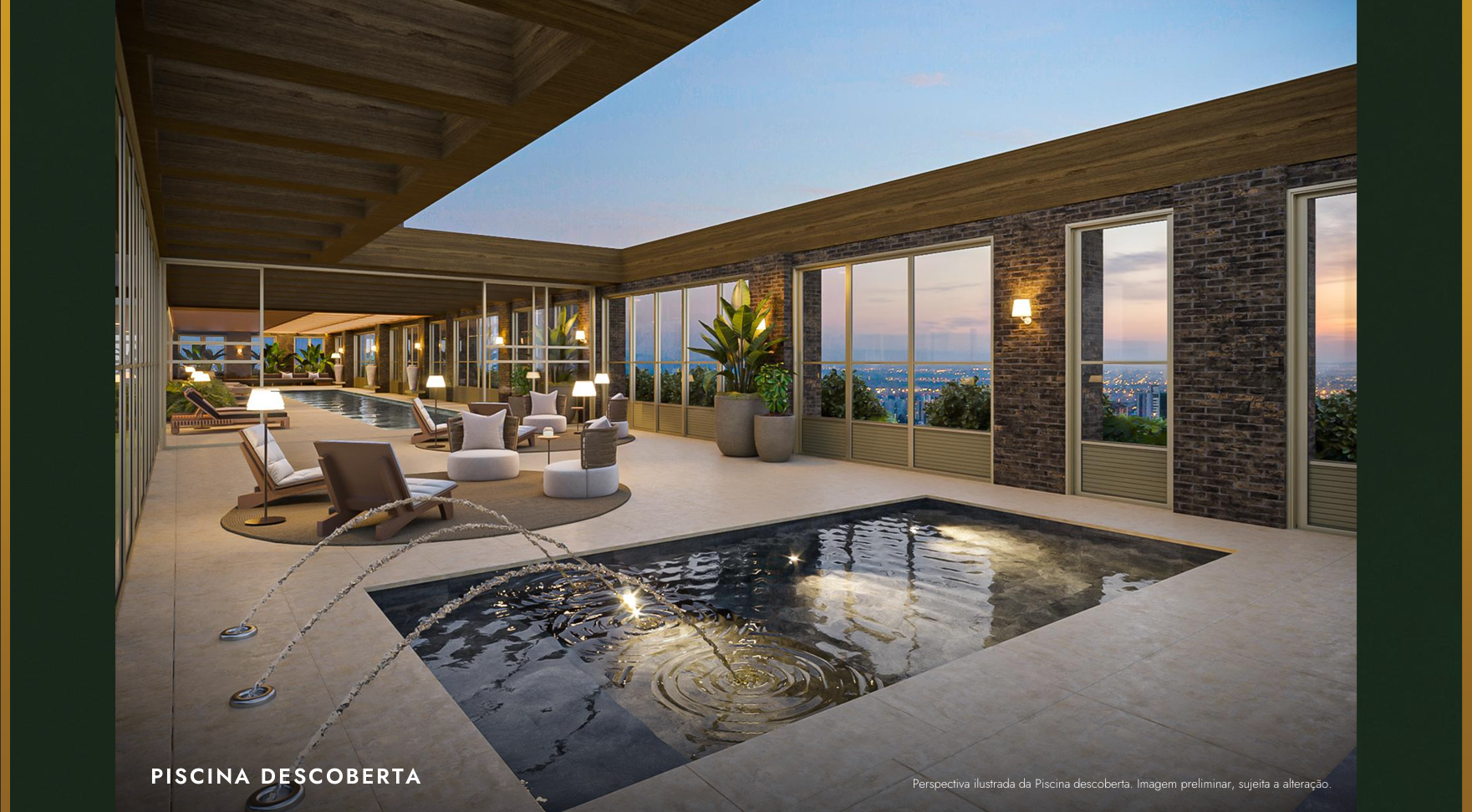 Piscina suspensa Vista Parque Ibirapuera