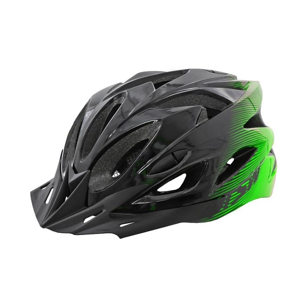 CAPACETE BICICLETA TSW MTB RAPTOR III LED PT/VM C/VIS MEDIO