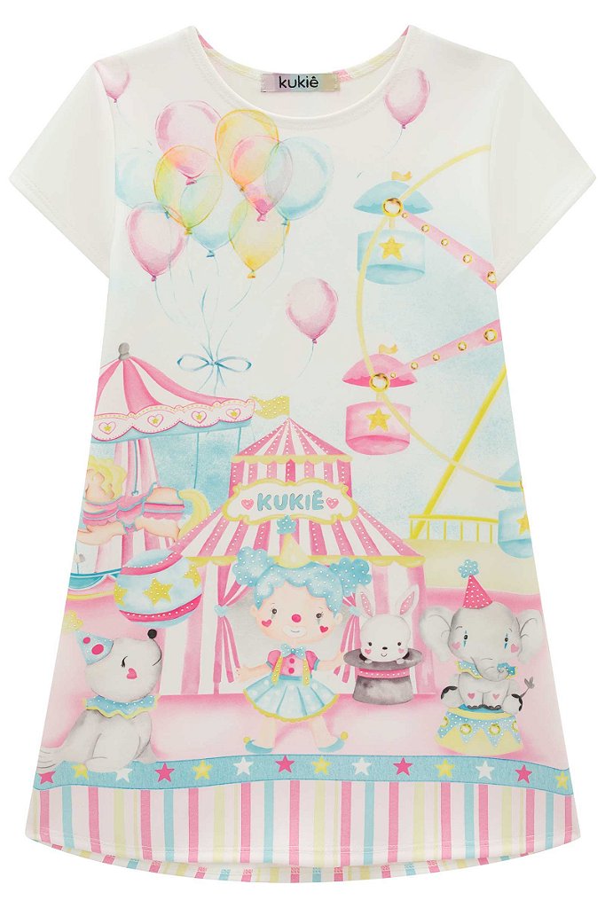 Vestido kukie infantil boneca anime em Fly Tech