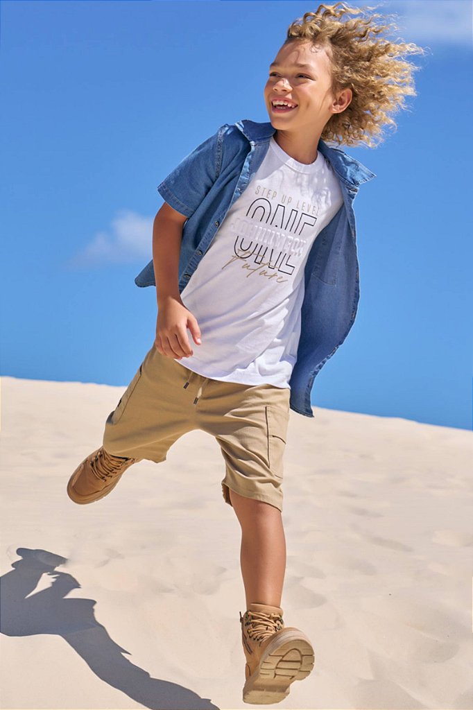 Look Infantil Com Bota Bota Coturno Infantil Masculina Menino 6703