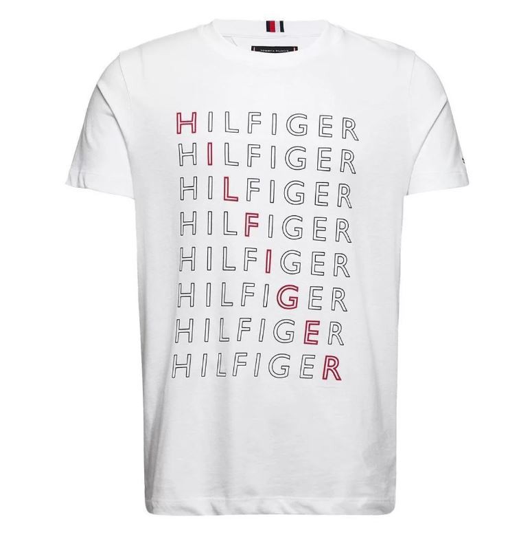 CAMISETA FEMININA TOMMY HILFIGER BRANCA ALGODÃO TH876J0130110