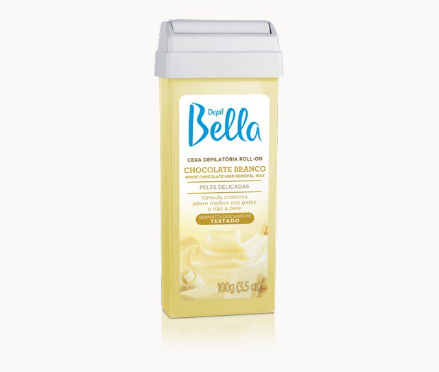 Cera Refil Roll On Chocolate Branco 100G Depil Bella Perfumaria