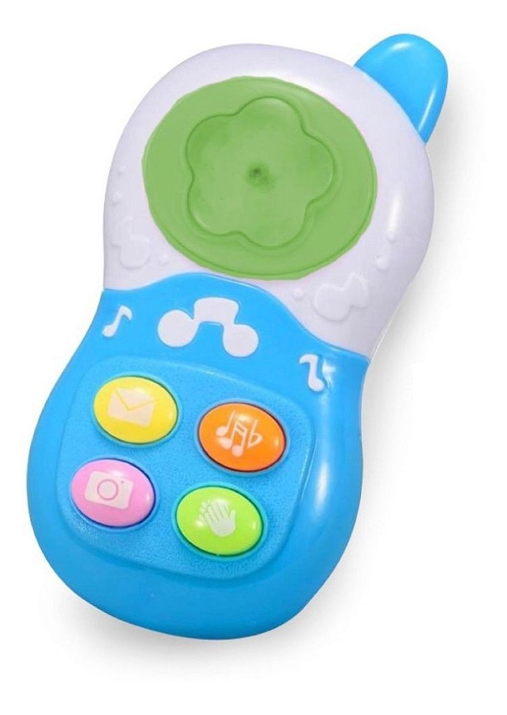 Telefone Celular Brinquedo Bebê Musical Com Luz Kitstar 6m+ ref 773 - Mamãe  e Baby