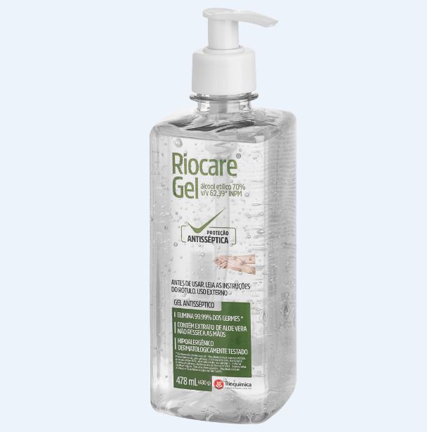 RIOCARE GEL 430G / 478ML (Álcool Etílico) Rioquímica - NanaCare