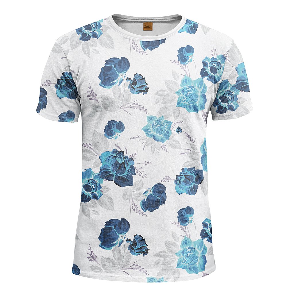 camisa florida branca
