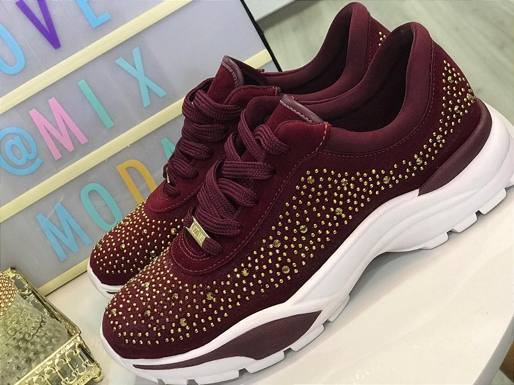 tenis vizzano vermelho nobuck