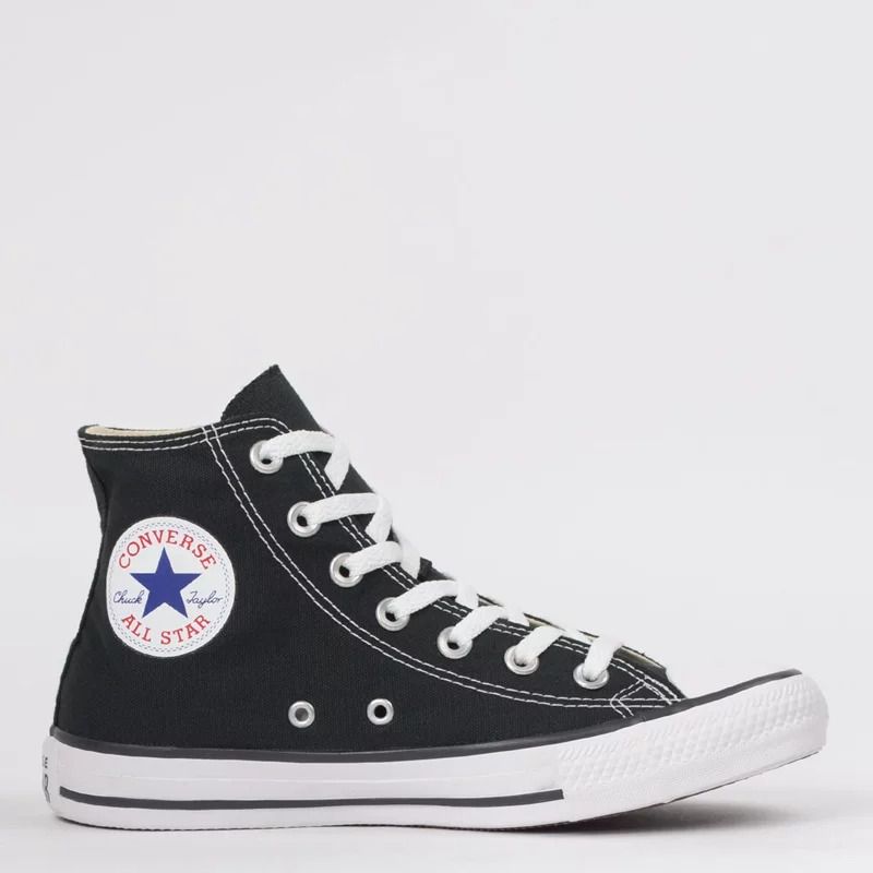 all star todo preto cano alto