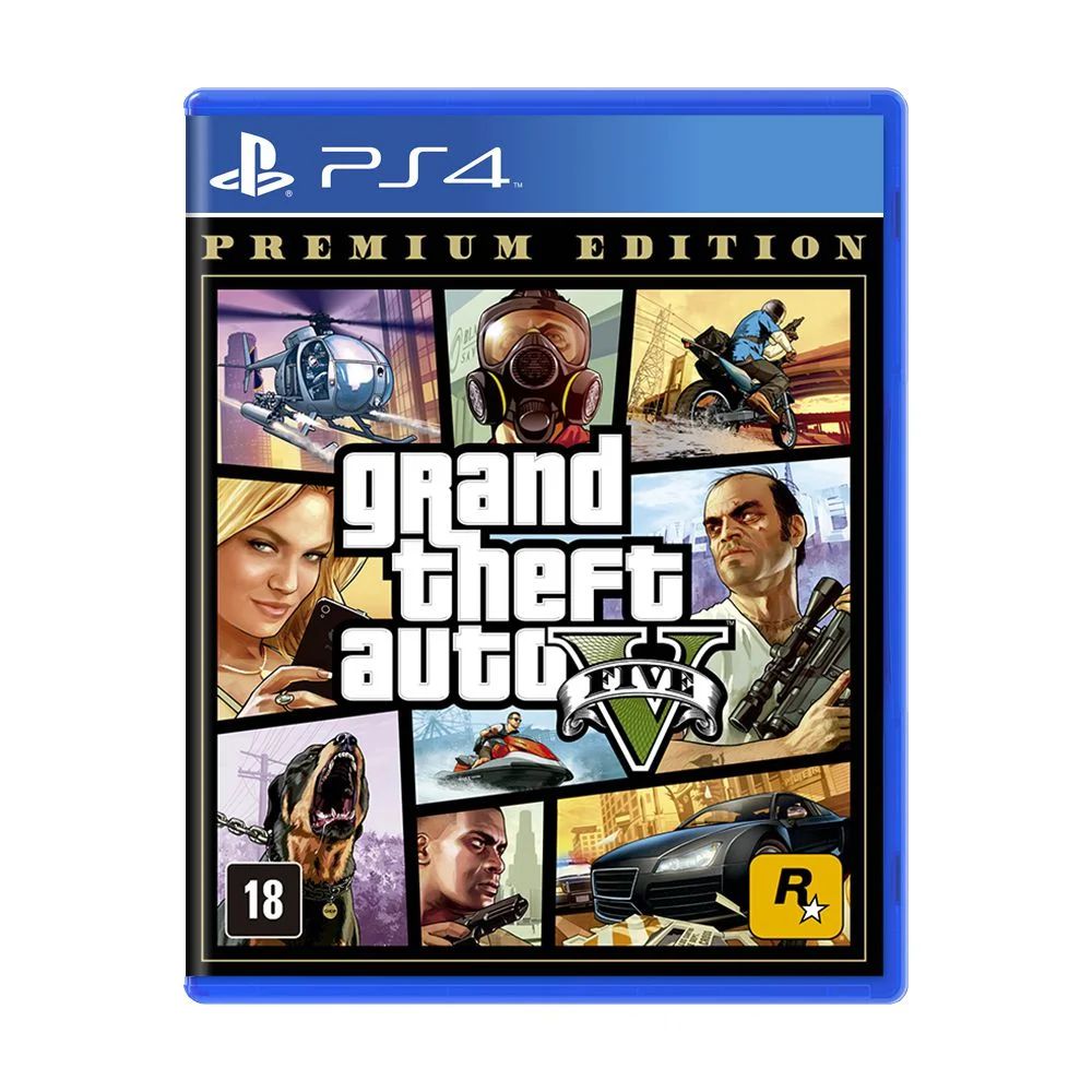 Nintendo Switch PlayStation4 Grand Theft Auto V Pack Jogo Grand Theft Auto V (Premium Edition) Novo Para PS4 - Loja
