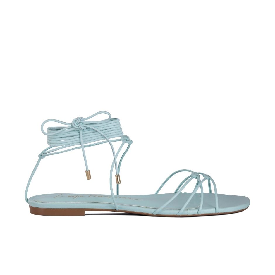 Sandália Rasteira Gladiadora Prisma Luiza Barcelos Azul Frozen