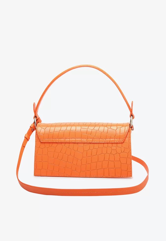 Bolsa Feminina Tiracolo Liz Chain Couro SS23 Schutz Laranja