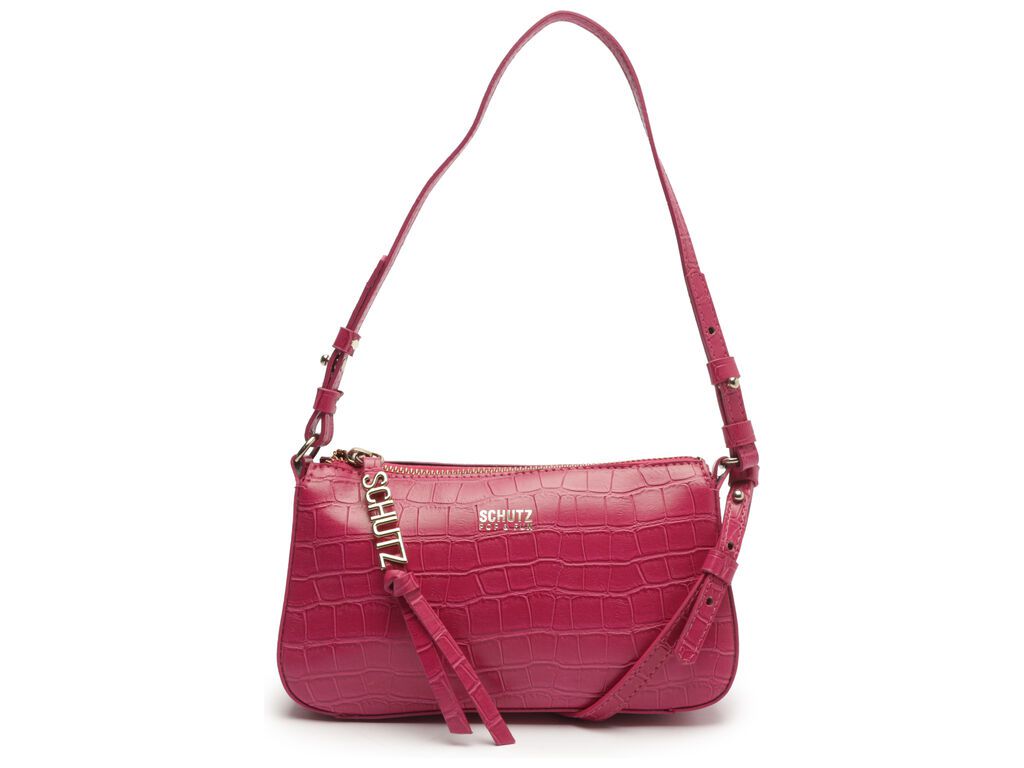Bolsa Feminina Pequena Tiracolo Texturizada SS24 Schutz Rosa