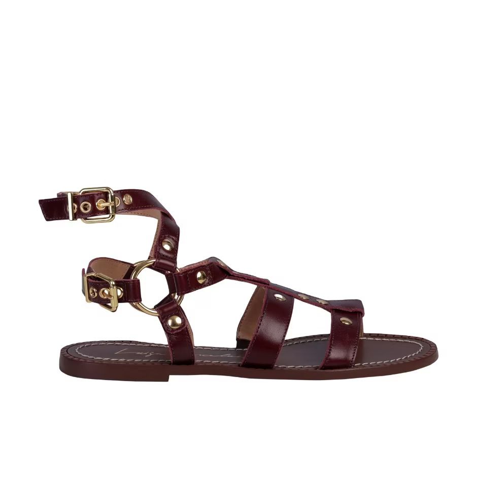 Rasteira Feminina Esferas Fivelas Sereno Luiza Barcelos Marsala