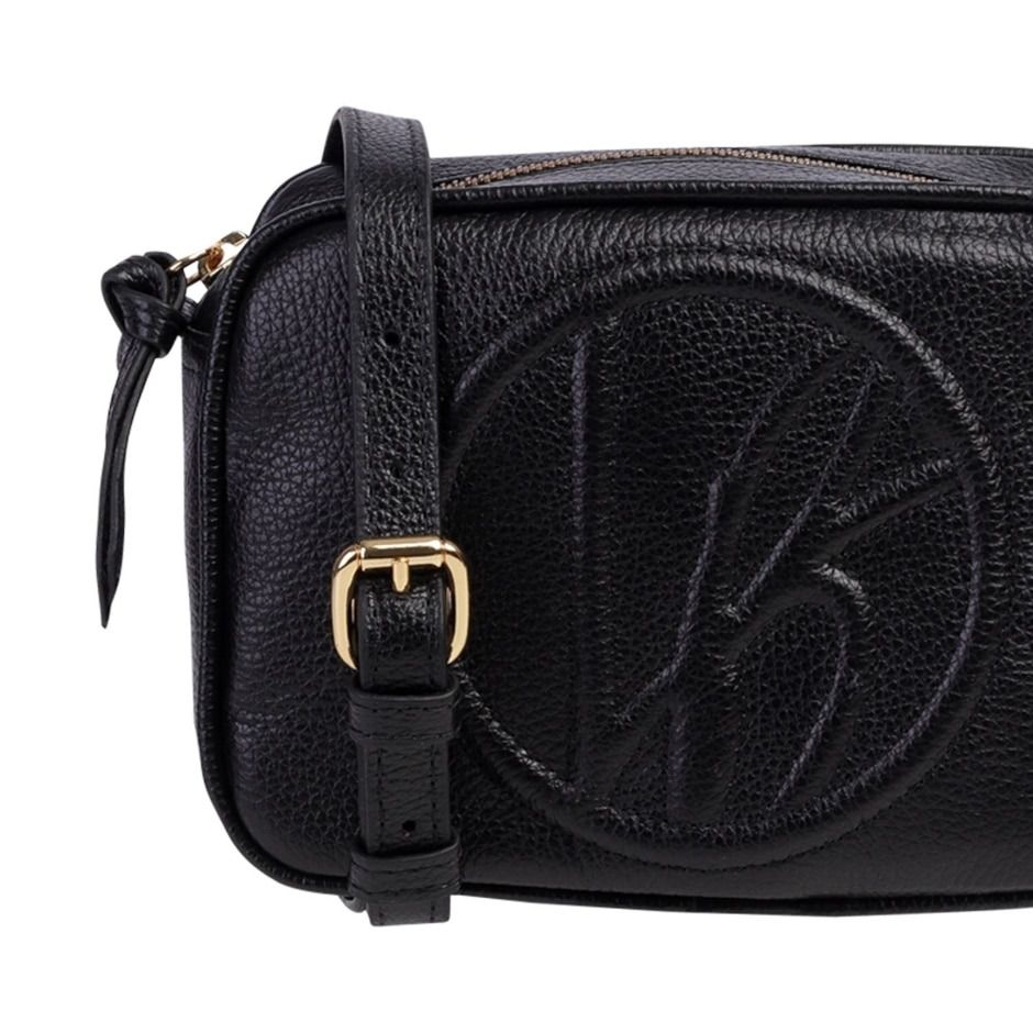 Bolsa Feminina Pequena Alça Zíper LB Luiza Barcelos Preta