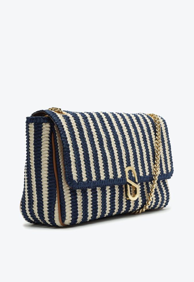 Bolsa Feminina Média Liana Alça Meia Corrente Crochê Ráfia SS24