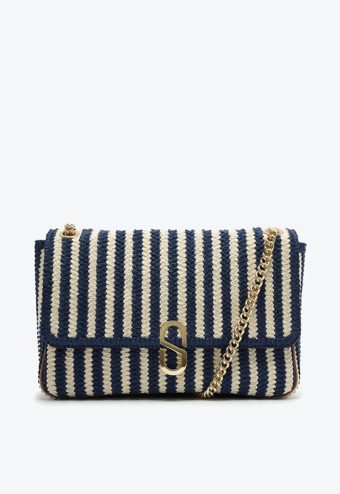 Bolsa Feminina Média Liana Alça Meia Corrente Crochê Ráfia SS24