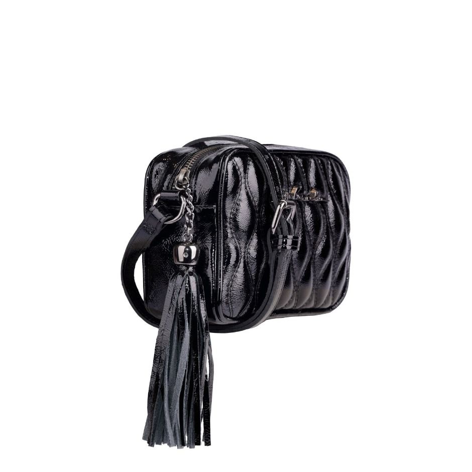 Bolsa Mini Alça Verniz Zíper Matelassê Barbicacho Luiza Barcelos