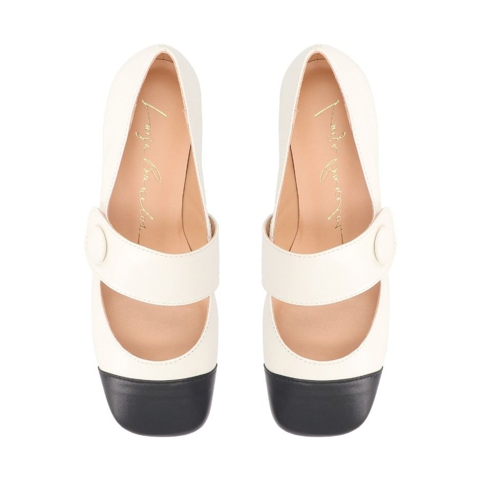 Sapatilha Mary Jane Crese Couro Luisa Barcelos Off White