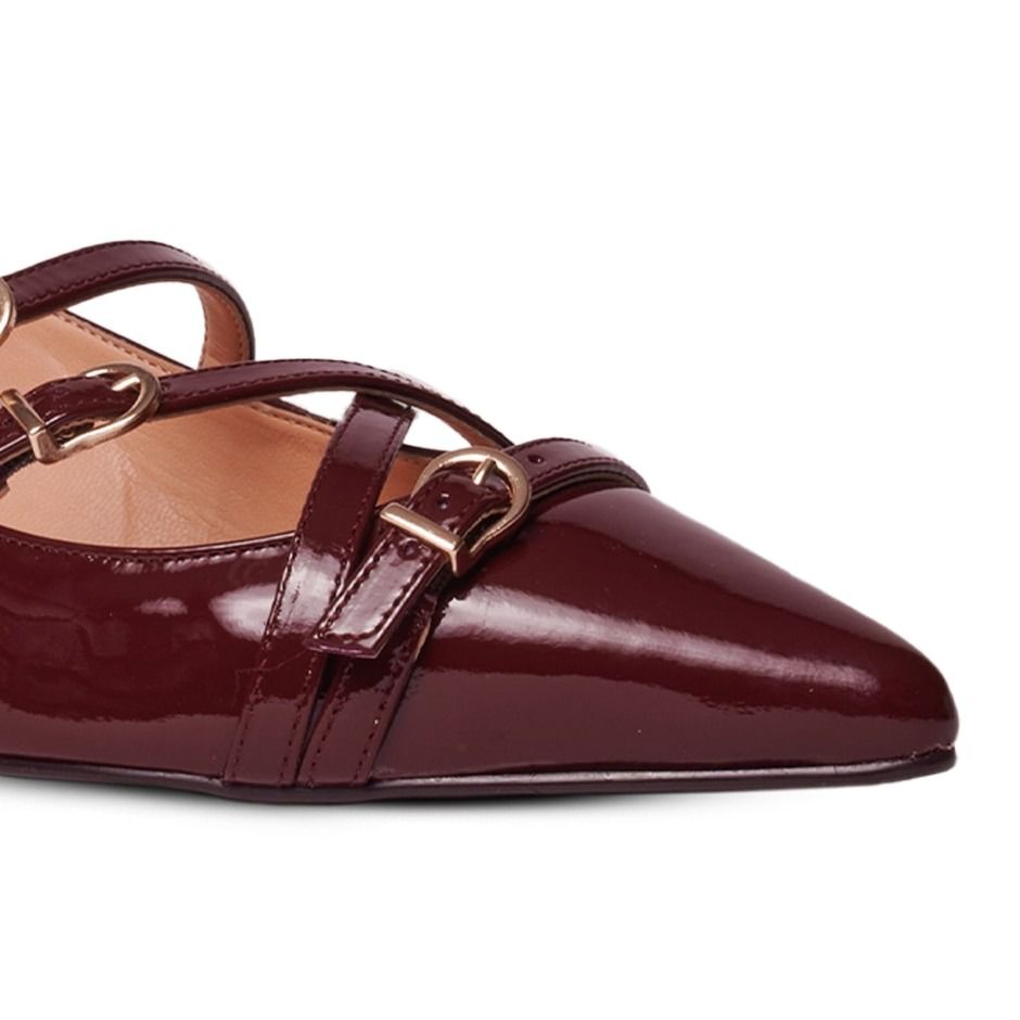 Sapatilha Slingback Fivela LuizaBarcelos Marsala - Specchio | Loja