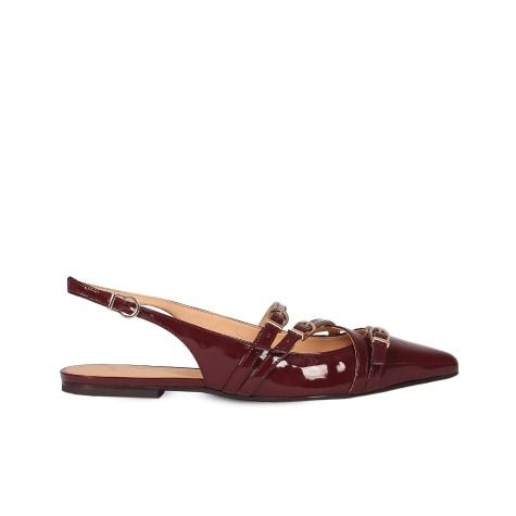 Sapatilha Slingback Fivela LuizaBarcelos Marsala - Specchio | Loja