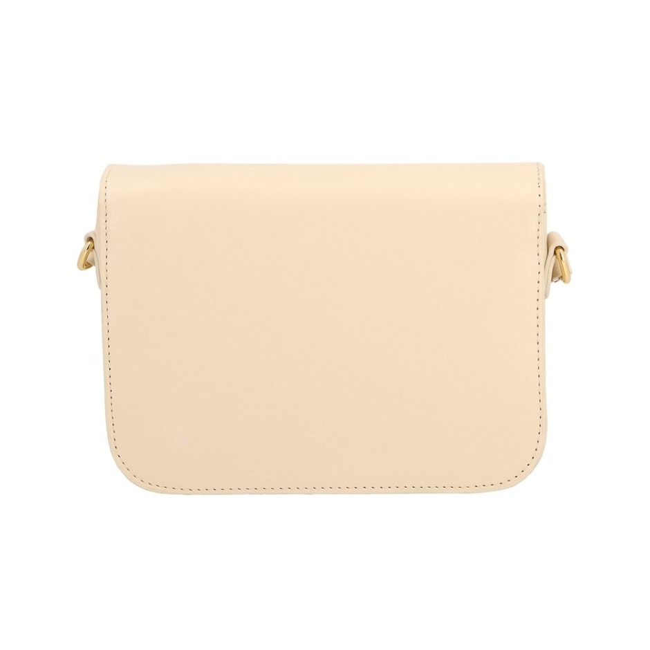 Bolsa Feminina Média Envelope Couro Alça Fivela Aplicação Luiza