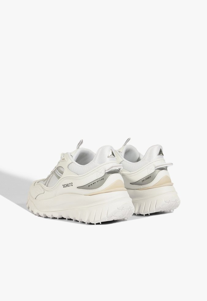 Tenis 240 Legacy Cadarço Multimaterial Schutz Branco - Specchio