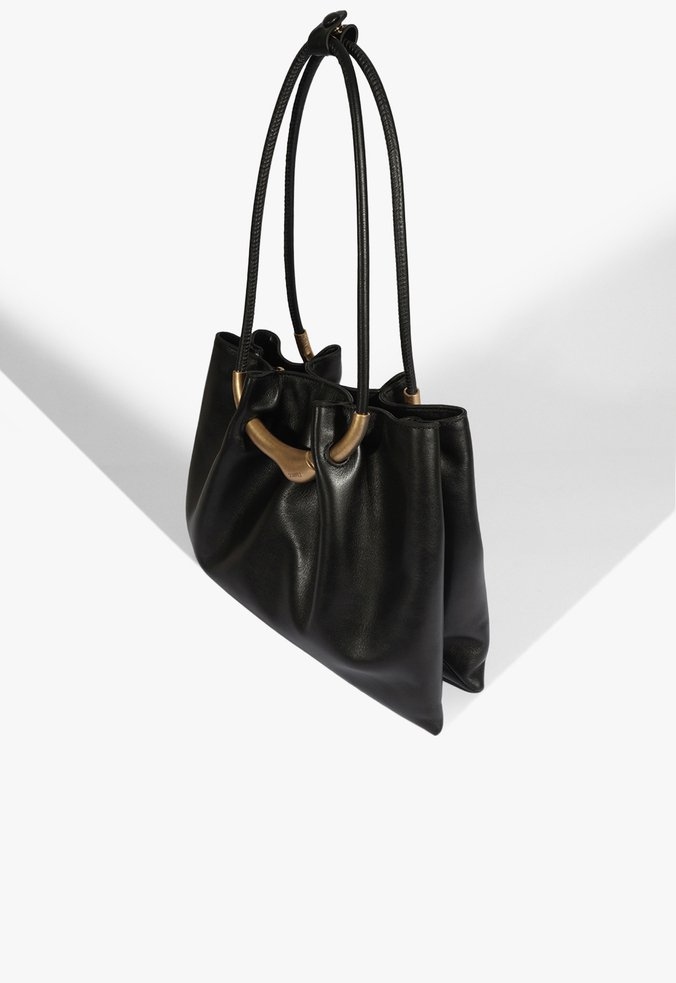 Bolsa Media Tote Jame Couro Ziper Alça Schutz Preto - Specchio