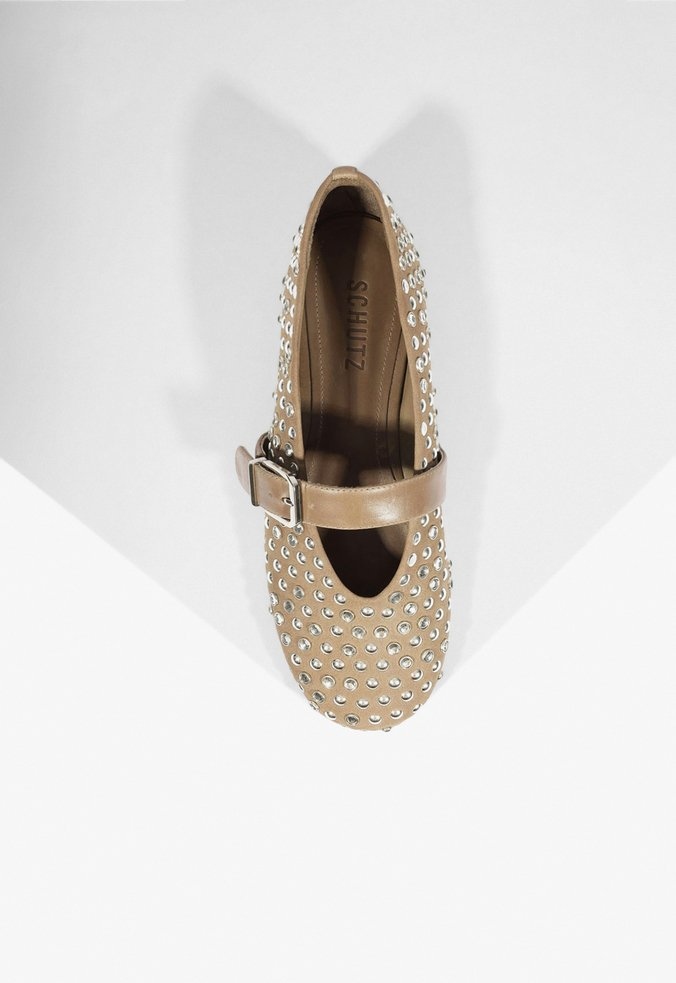 sab様 Sapatilha Feminina Sabrina Studs Fivela Camurça Rebite Strass