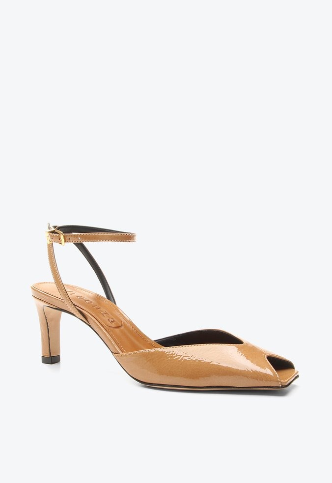 Sandália Feminina Anadia Slingback Vicenza Camel - Specchio | Loja