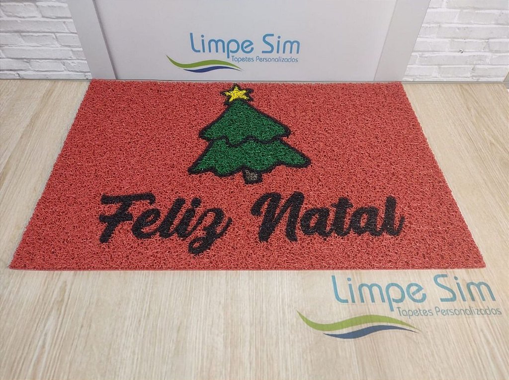 Tapete Capacho 60x40 Feliz Natal Árvore Lar Home - Limpe Sim - Tapetes  Personalizados
