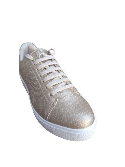 tenis casual dourado