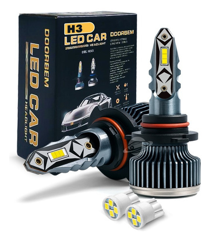 Ultra Super Led Nano Doorbem R8 30000lm 6500k 42w H3 Par - Mundo
