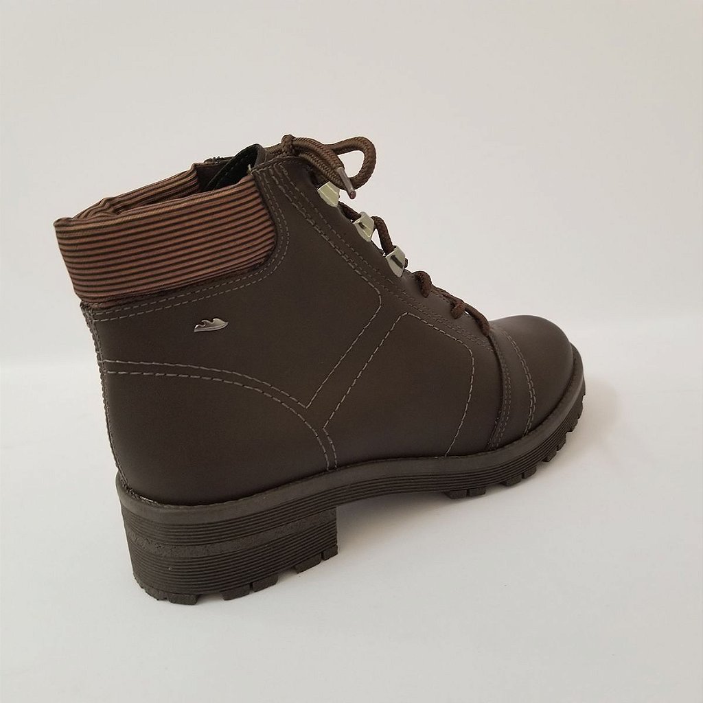 bota coturno cano baixo feminina