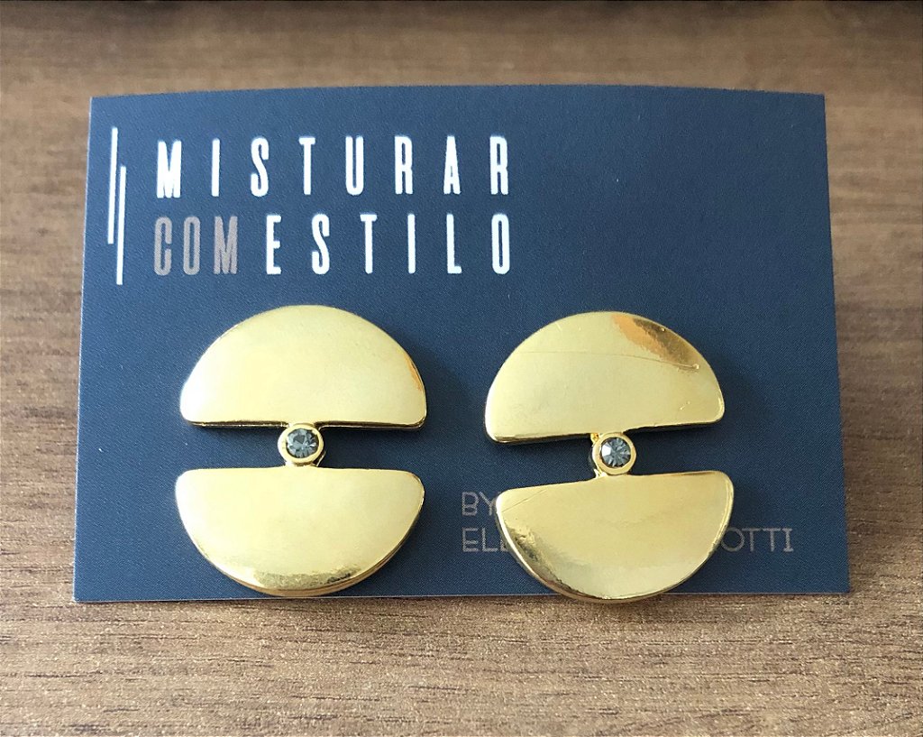 Brinco Disco Com Zirconia - Dourado - Misturar com Estilo - Acessórios  exclusivos para mulheres cheias de estilo