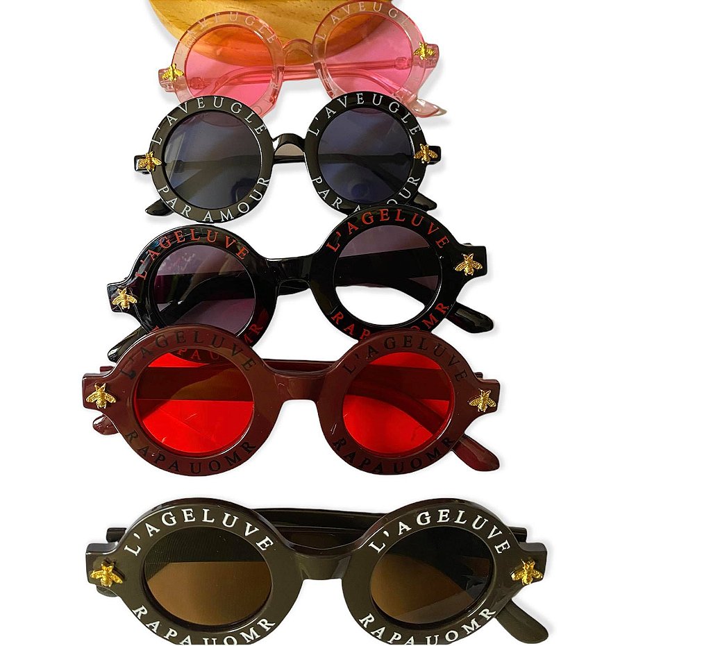 Óculos De Sol preto com detalhe prata Fashion Em Promoção Musa