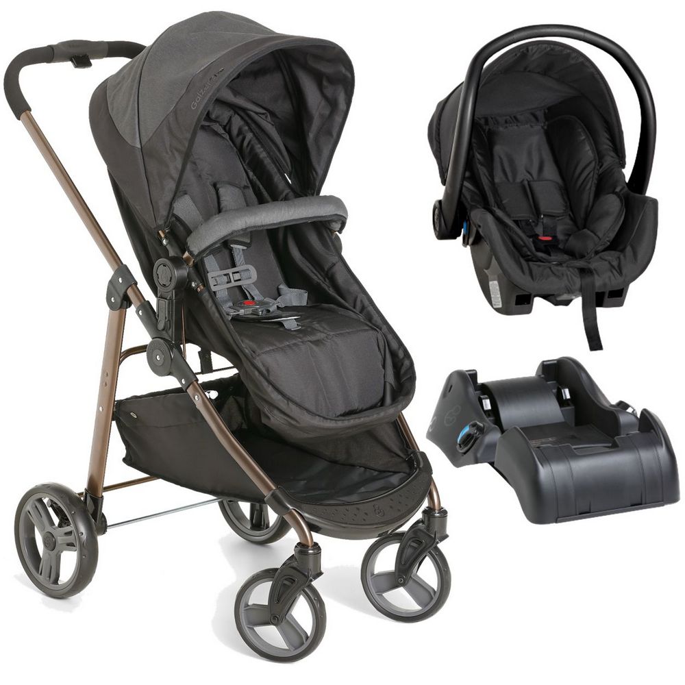 Carrinho de Bebê - com base e bebê conforto. - ABC de bebê